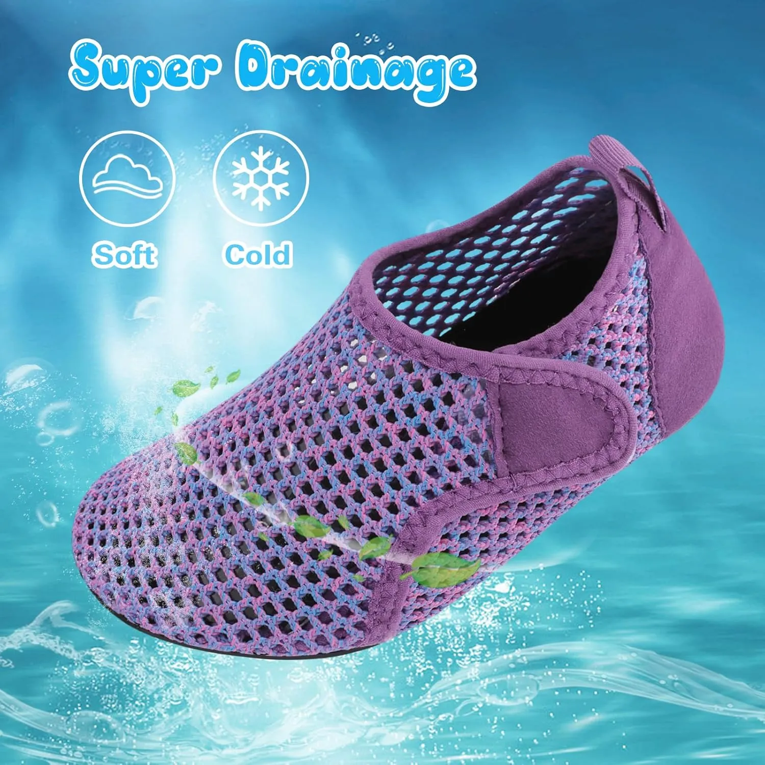 Besroad Kids Water Shoes Girls Boys Quick Dry Aqua Socks Barefoot Non Slip Beach Swim Surf Shoes