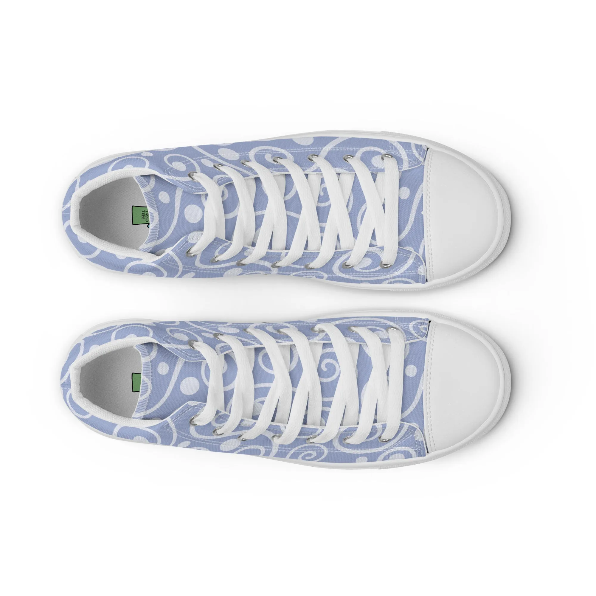 Blue Abstract Art Women’s high top canvas shoes