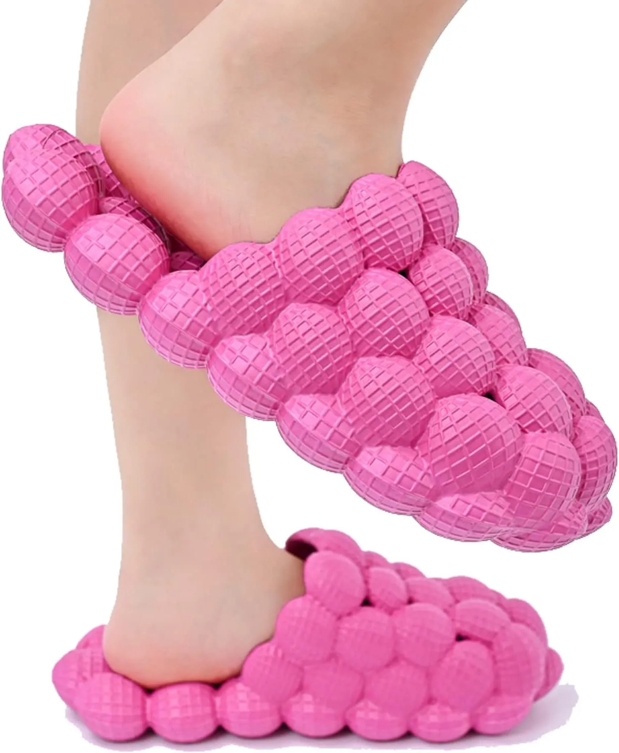 Bubble Slippers for Women Men, Funny Massage Golf Ball Slides, Cloud Cushion Thick Sole Spa, Non-slip Stress Relief Reflexology Sandals, Shower Bedroom