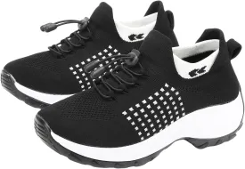 Comfort Wear Orthowear Shoes for Women Men Orthopedic Cushion Shoes Anti-Slip Air Nurse Shoe Breathable Mesh Fashion Sneakers for Women Adjustable Elastic Strap Trainers Plantar Fasciitis Unisex