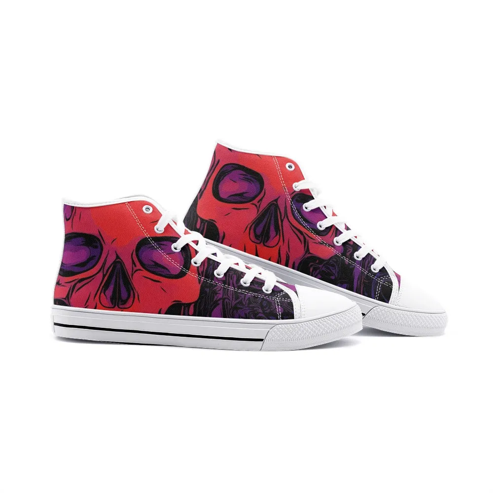 Death Skull Unisex High Top Canvas Shoes