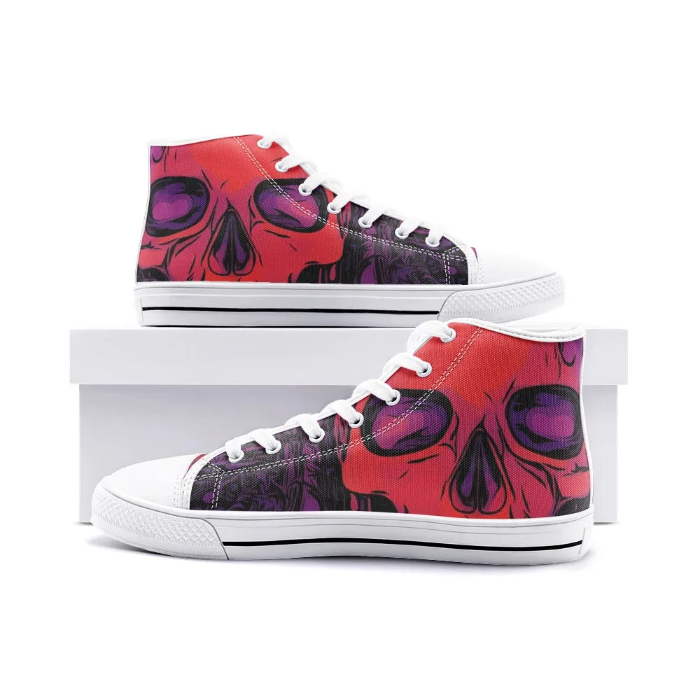 Death Skull Unisex High Top Canvas Shoes