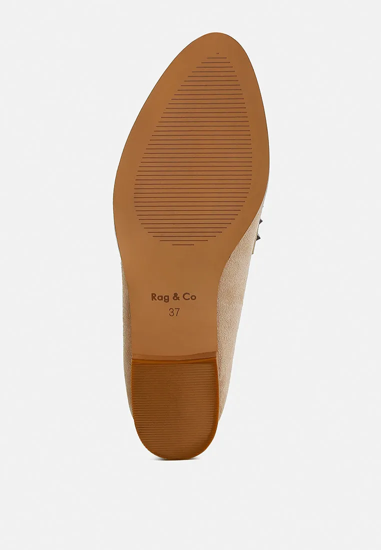 Durance Studded Genuine Suede Loafers