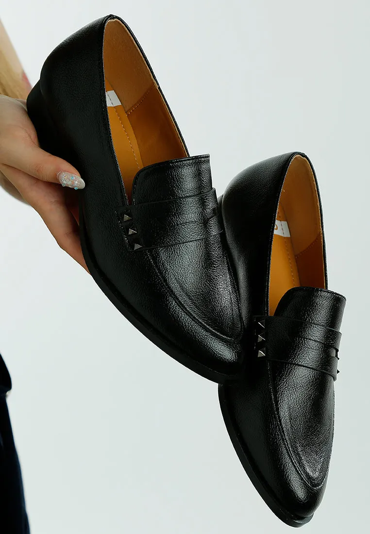 Durance Studded Genuine Suede Loafers