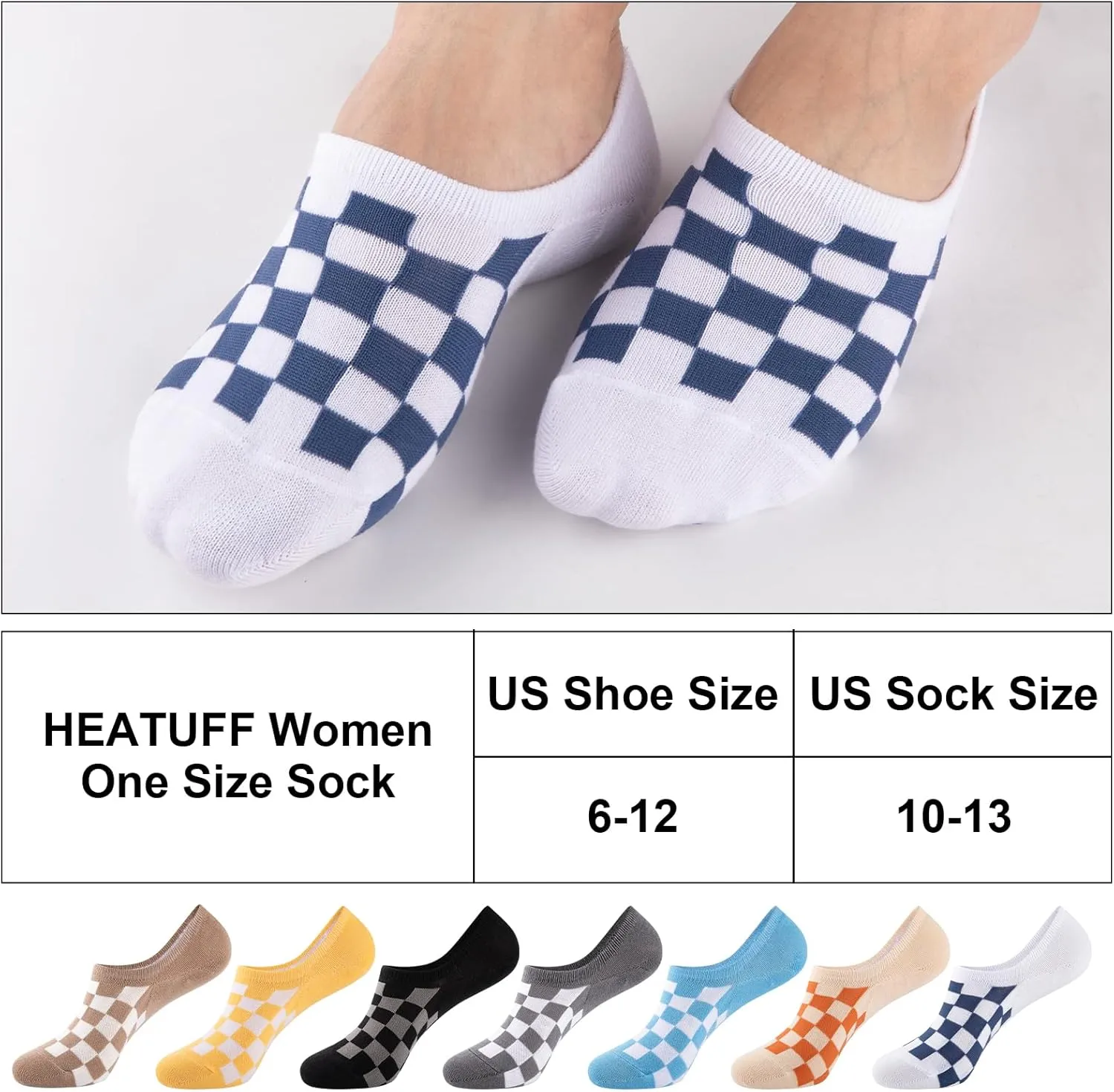 eallco No Show Socks Men Cotton Low Cut Non Slip Invisible Thin Socks 8 Pairs