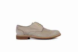 FOOT FEDERATION CITY DERBY WINGTIP MENS SHOE NUBUCK STONE GRAY
