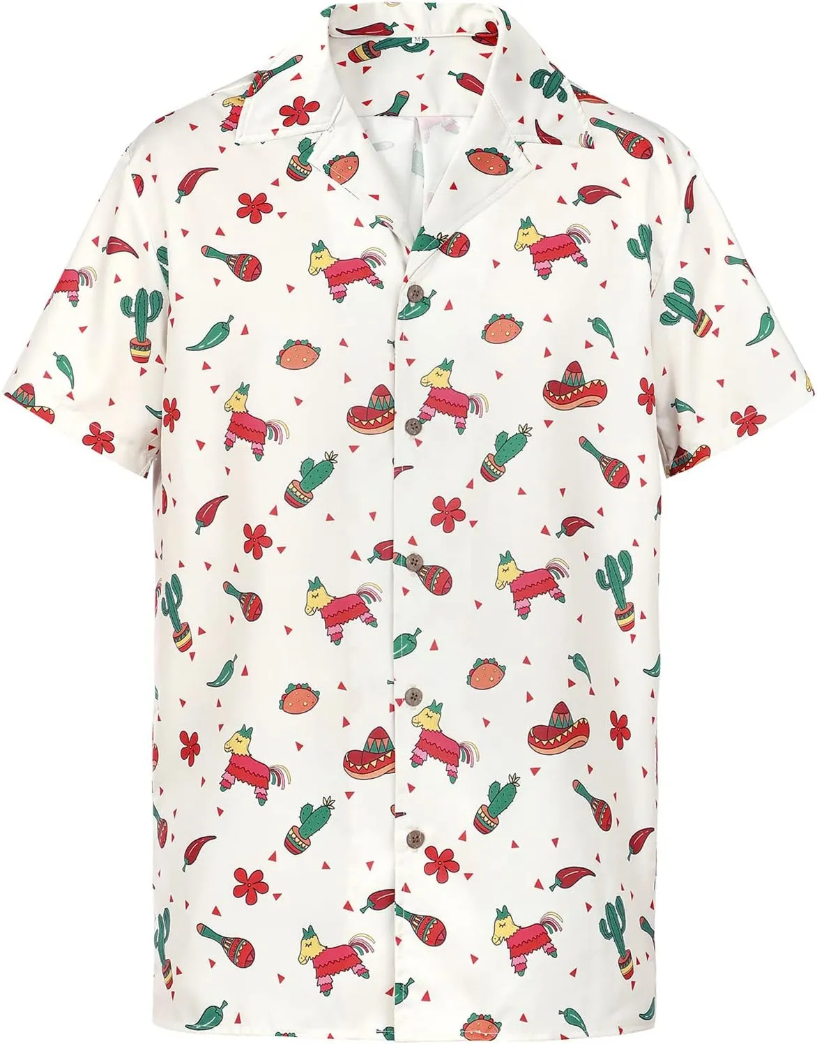 Hawaiian Shirt for Men Button Down Short Sleeve Casual Beach Shirt Summer Wear Stylish Tropical Print Shirts