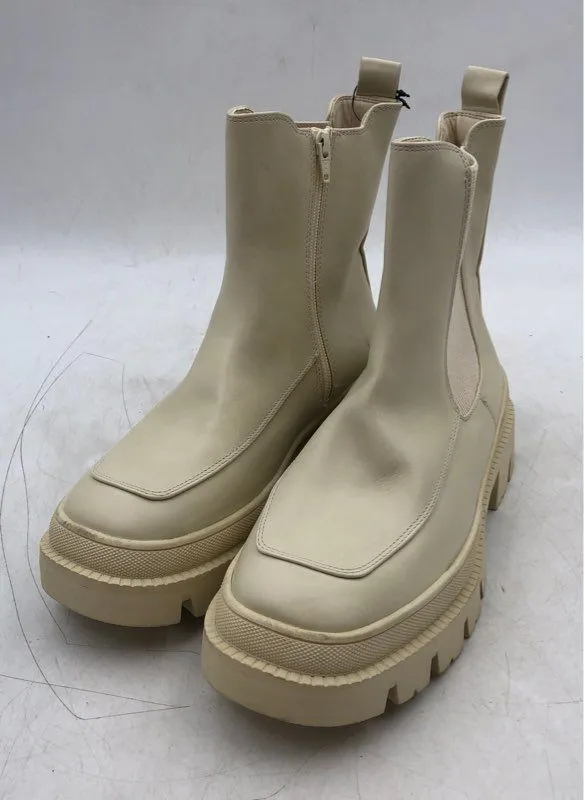 Lane Bryant Women's Off-White Ankle Chelsea Boots - Size 9W