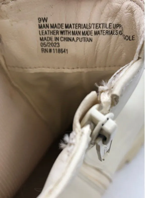 Lane Bryant Women's Off-White Ankle Chelsea Boots - Size 9W