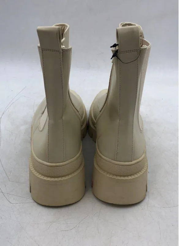 Lane Bryant Women's Off-White Ankle Chelsea Boots - Size 9W