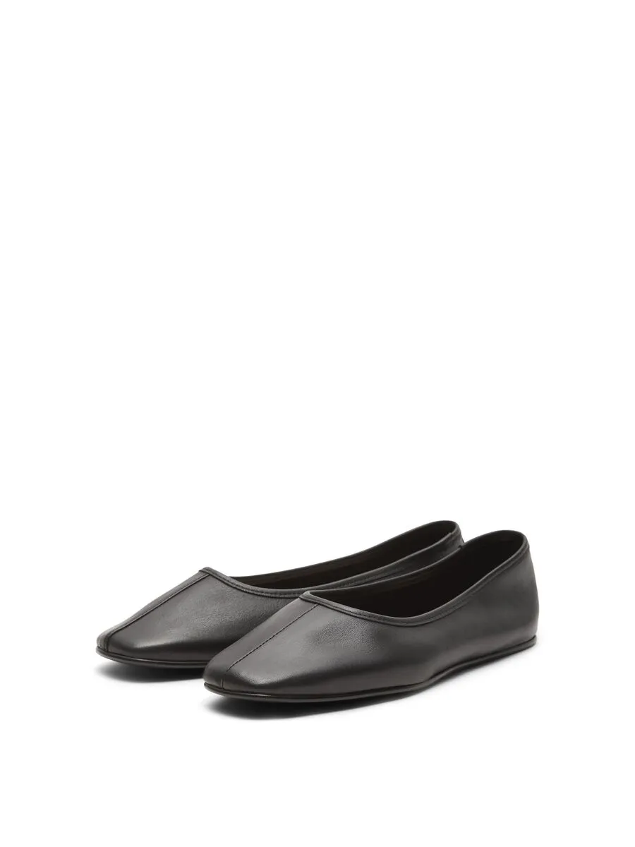 LEATHER BALLET FLAT - SELECTED FEMME