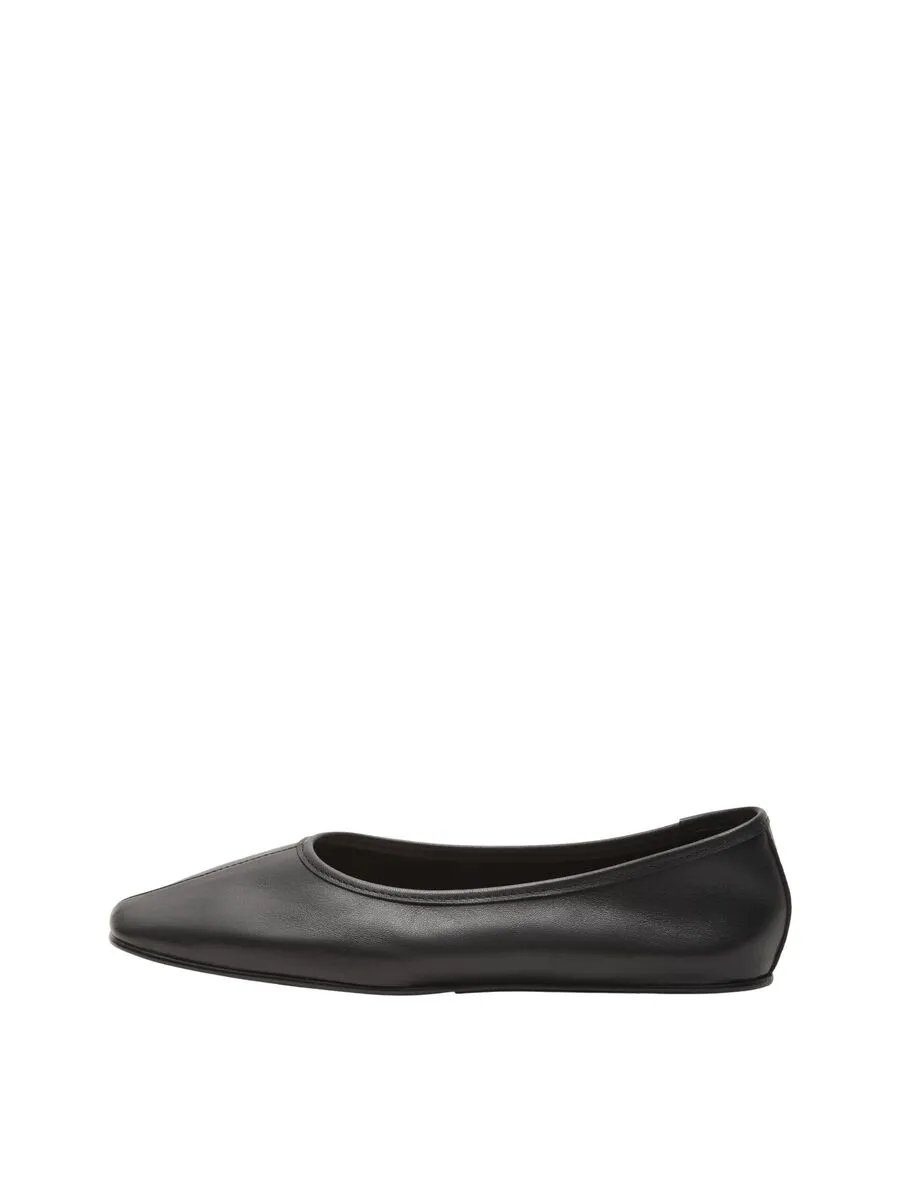 LEATHER BALLET FLAT - SELECTED FEMME
