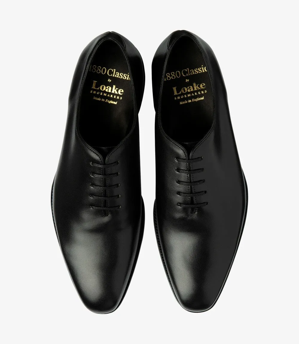 LOAKE WHOLEBURY BLACK OXFORD LEATHER SOLE F-MEDIUM
