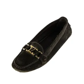 Louis Vuitton Brown Suede Logo Loafers Size US 11 | EU 41