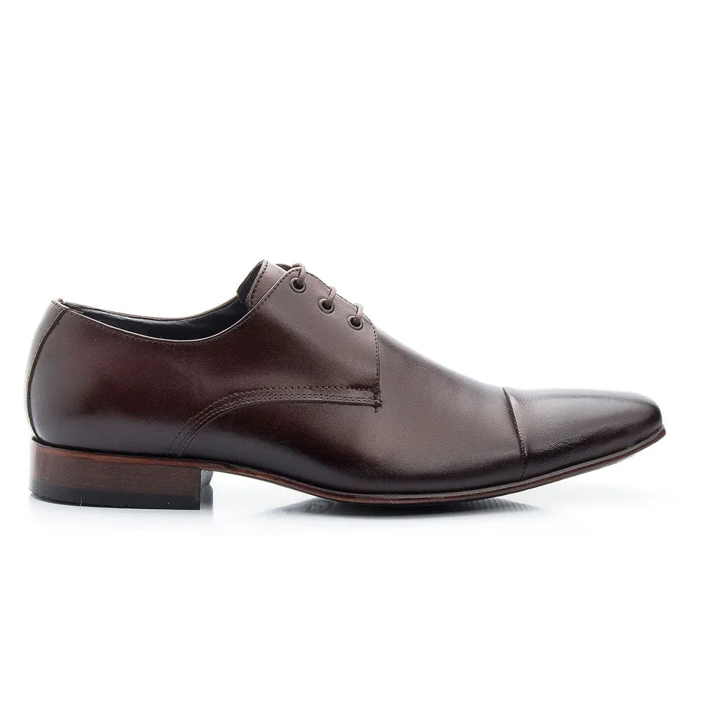 Mens Oxford Leather Classic Lace Up Leather Sole Dress Shoes