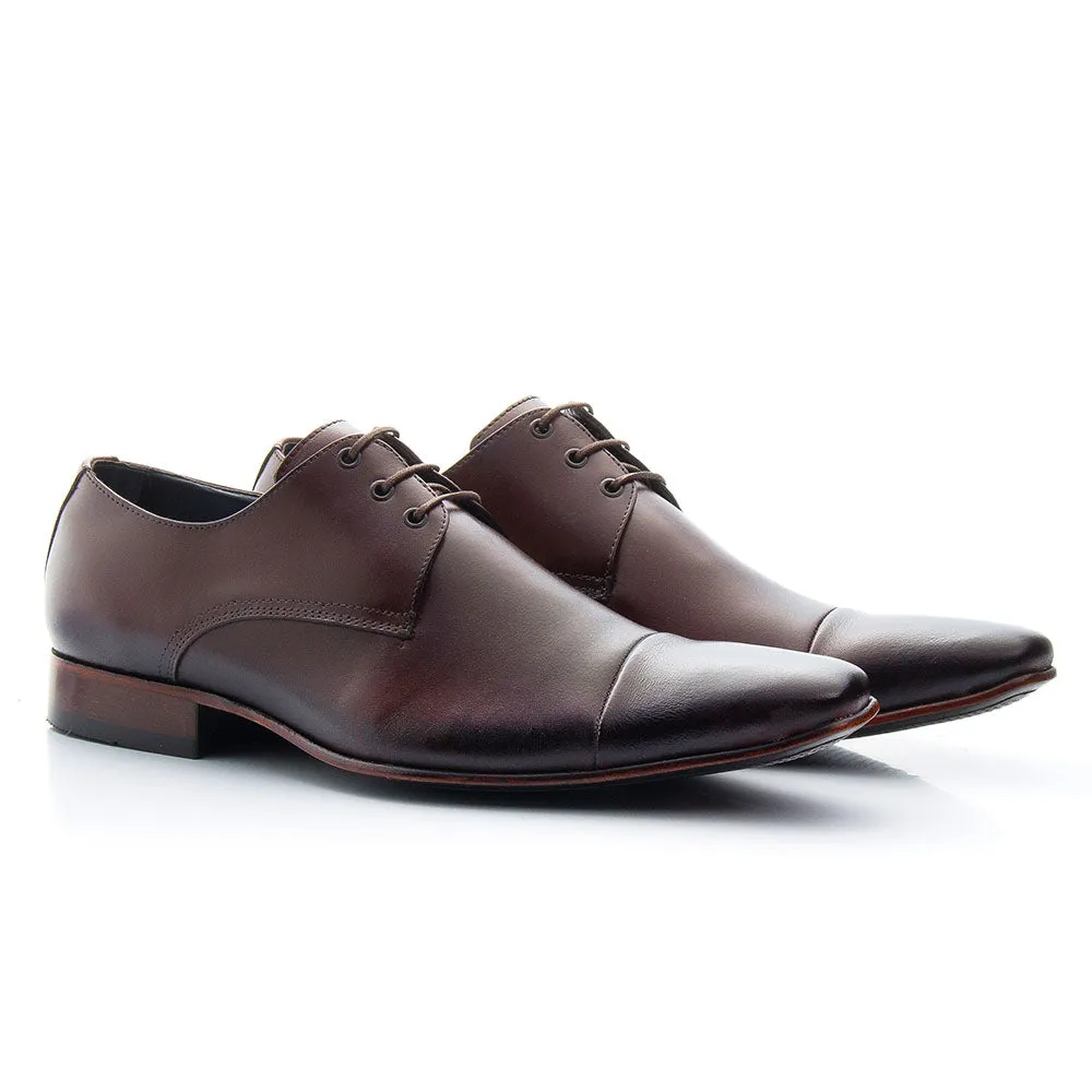 Mens Oxford Leather Classic Lace Up Leather Sole Dress Shoes
