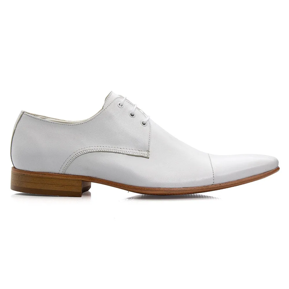 Mens Oxford Leather Classic Lace Up Leather Sole Dress Shoes