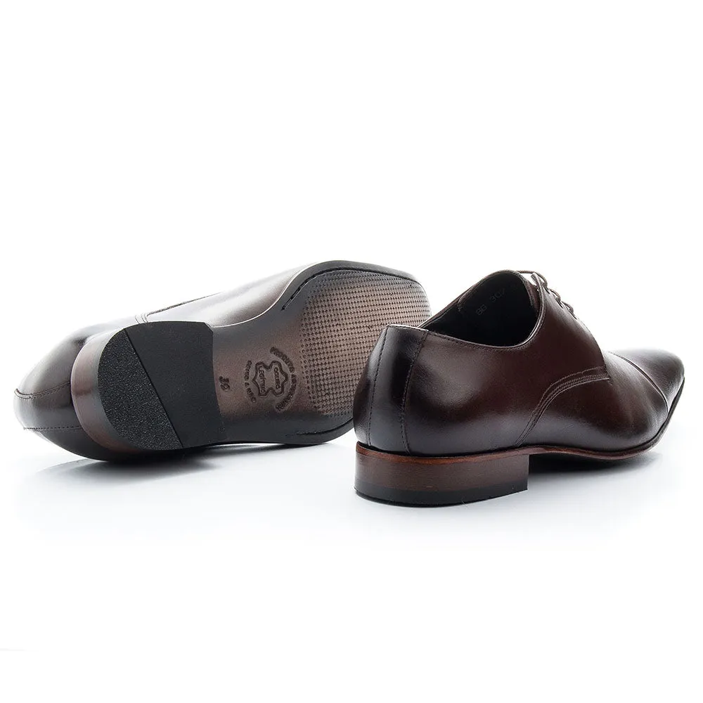 Mens Oxford Leather Classic Lace Up Leather Sole Dress Shoes
