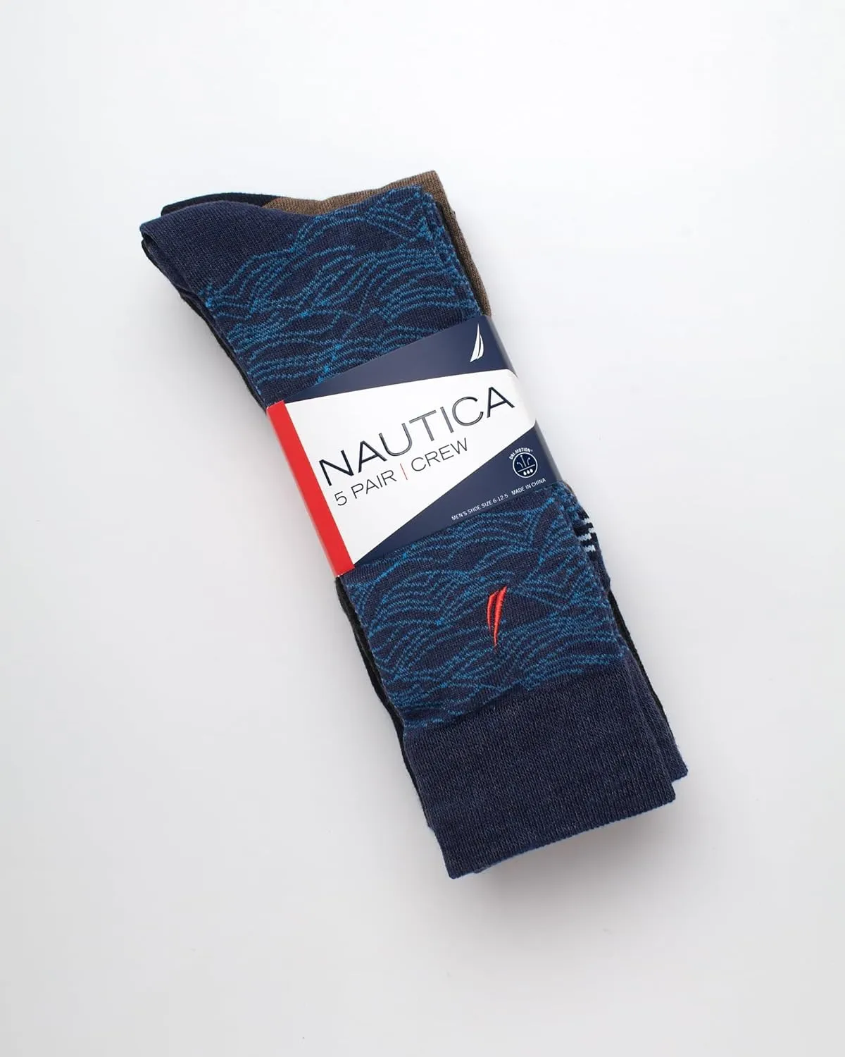 Nautica Mens Dress Socks - 5 Pack Breathable Comfort Stretch Crew-Length Work Socks for Men for Business Formal Wear (6-12.5)