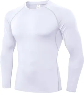 SPVISE 1 or 3 Pack Men's Compression Shirts Long Sleeve Workout Gym T-Shirt Running Top Cool Dry Sports Baselayer Undershirts