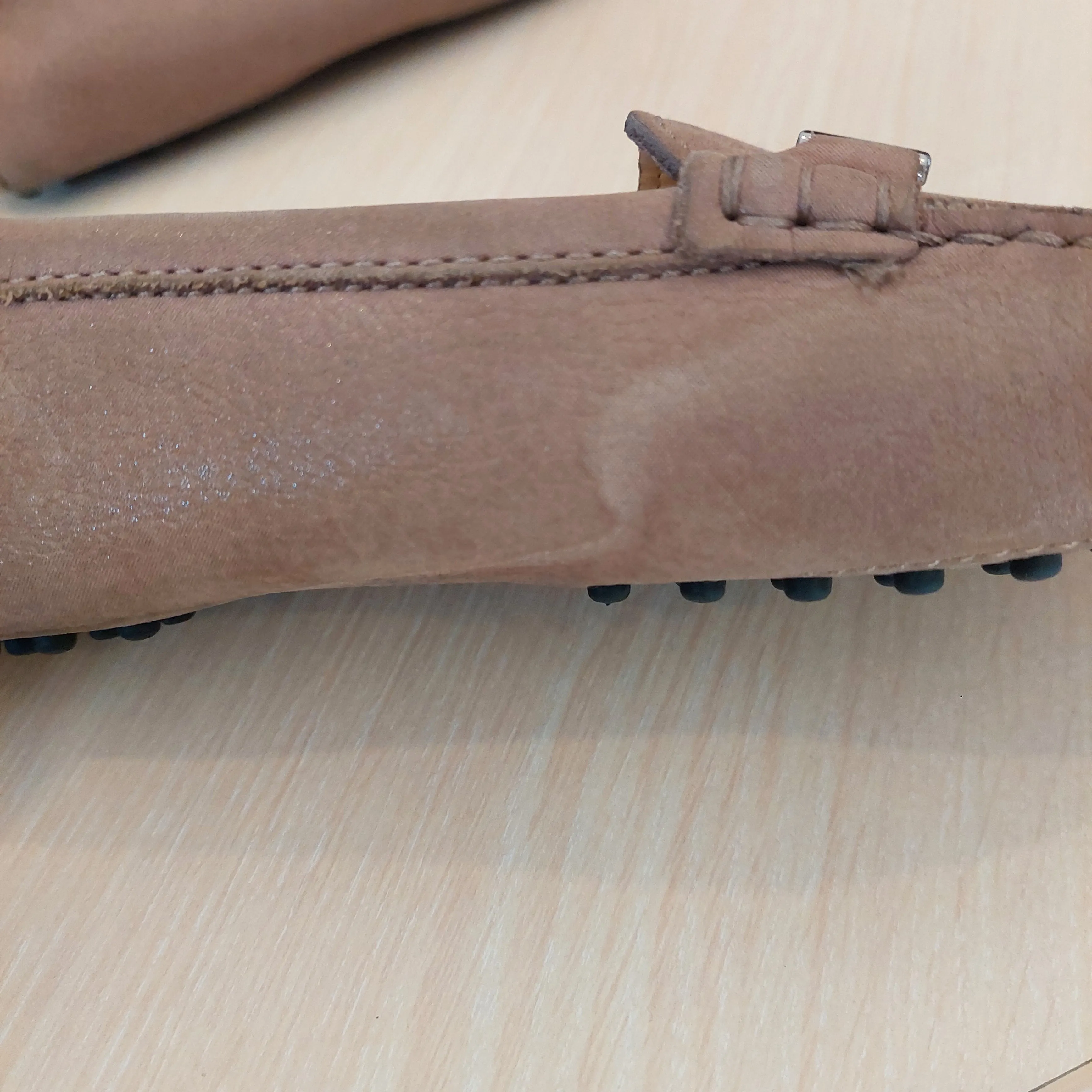 Tod's Beige Suede Loafers | Pre Loved |