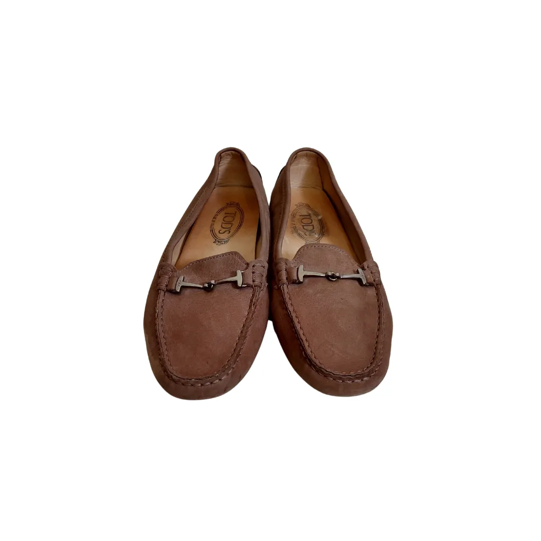 Tod's Beige Suede Loafers | Pre Loved |
