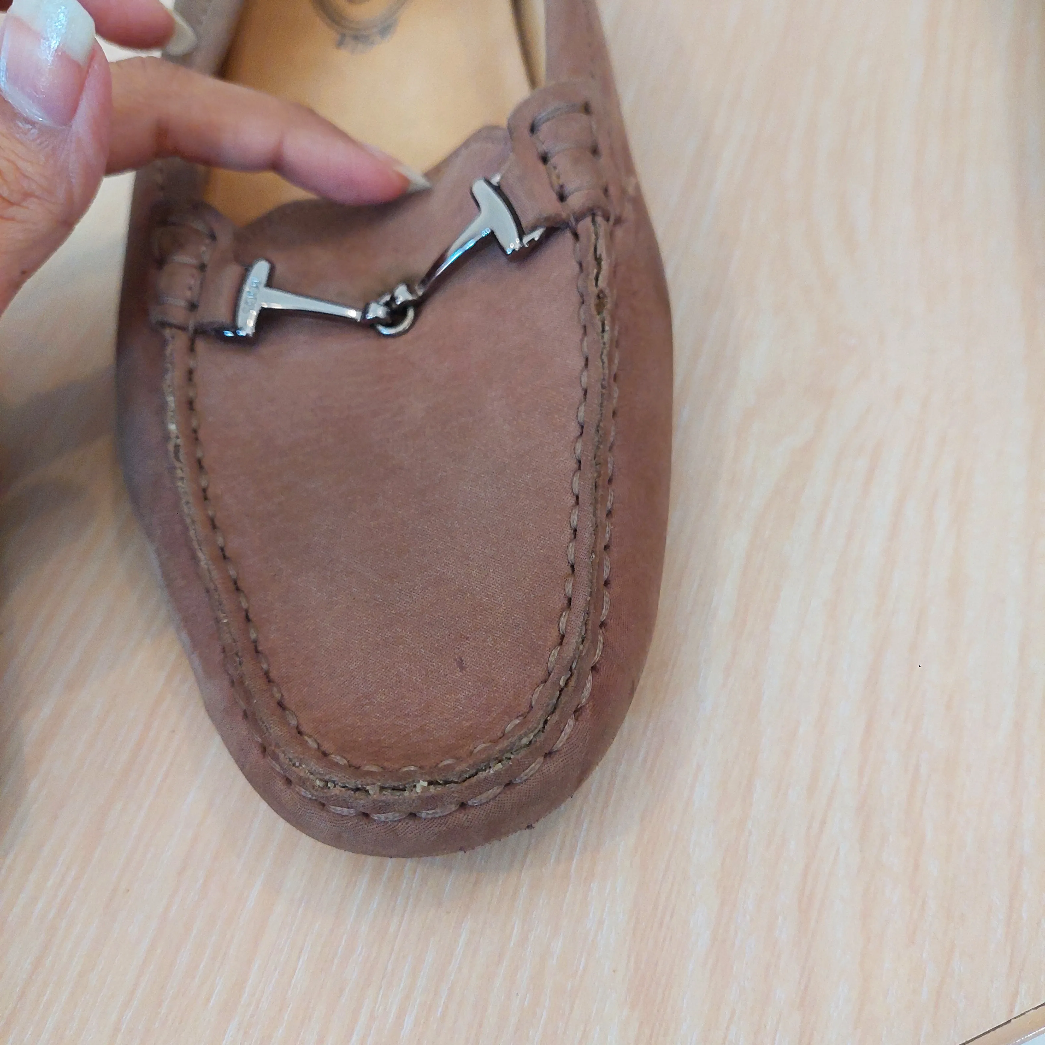 Tod's Beige Suede Loafers | Pre Loved |