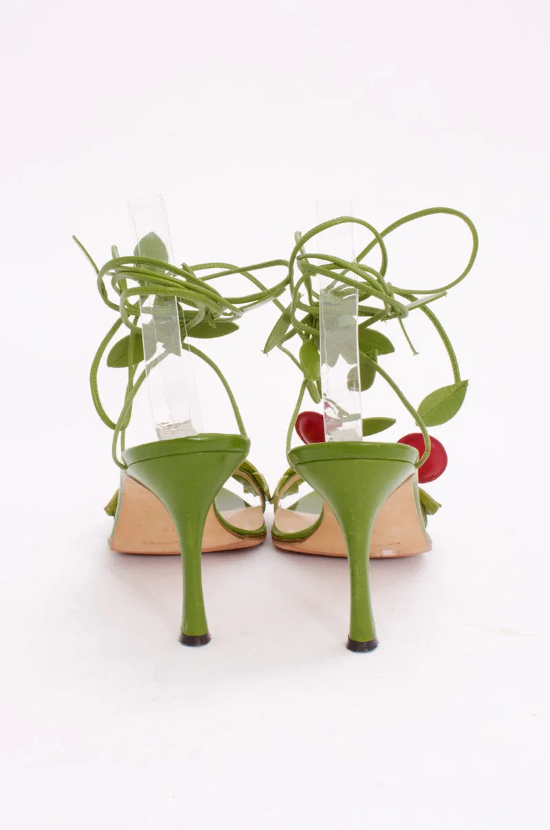 WRAP CHERRY STILETTOS