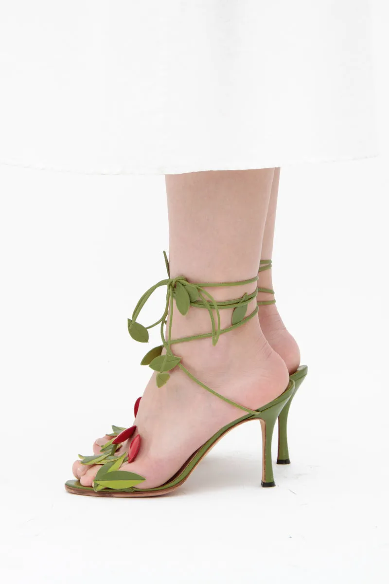 WRAP CHERRY STILETTOS
