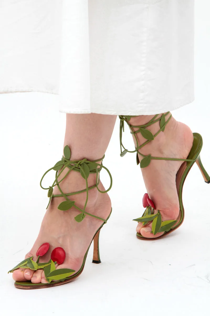 WRAP CHERRY STILETTOS