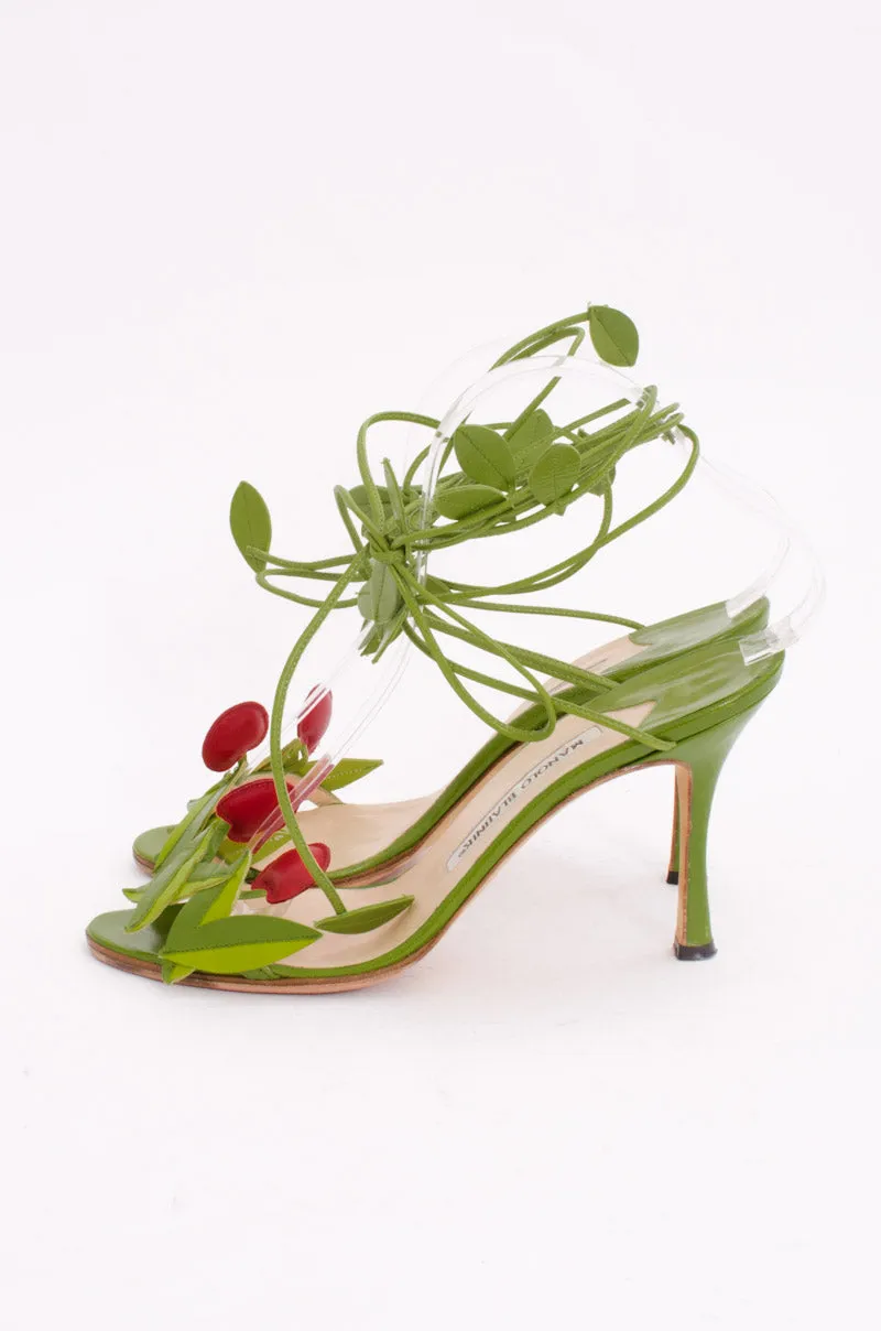 WRAP CHERRY STILETTOS